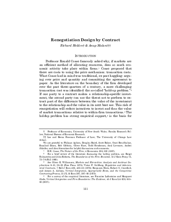 (PDF) Renegotiation Design by Contract