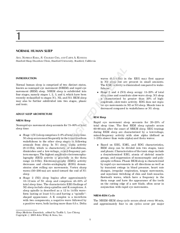 (PDF) Normal Human Sleep