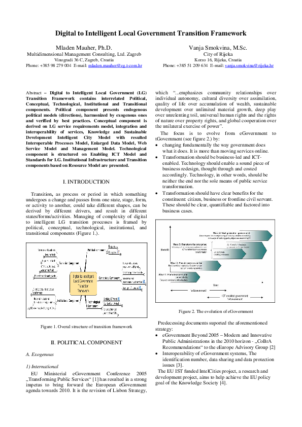 (PDF) Digital to Intelligent Local Government Transition Framework