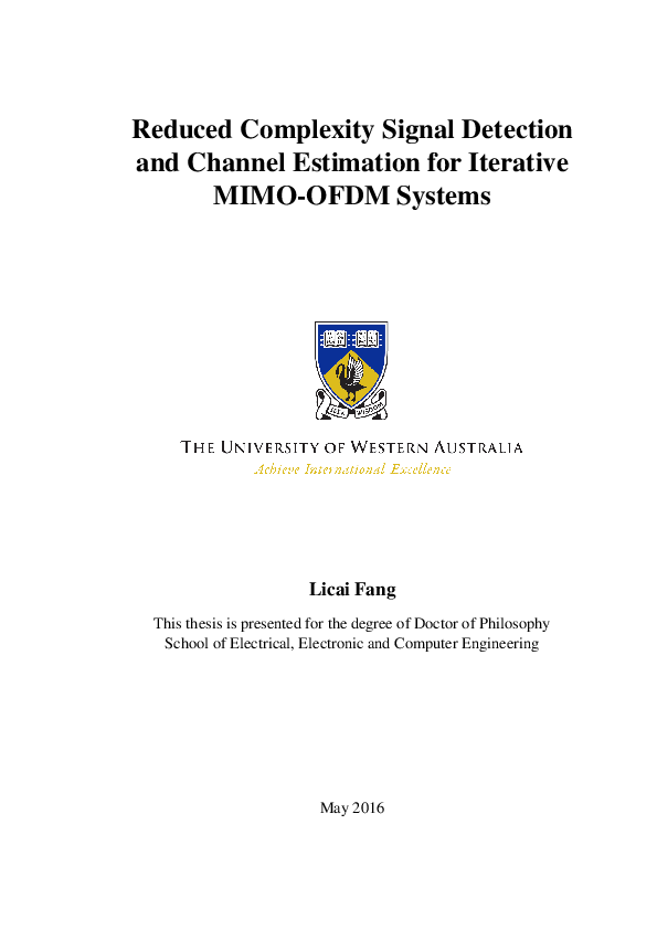 (PDF) Reduced complexity signal detection and channel estimation for ...