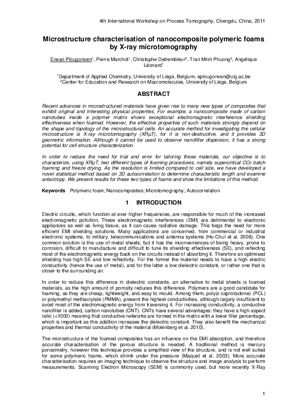 (PDF) Microstructure characterisation of nanocomposite polymeric foams ...