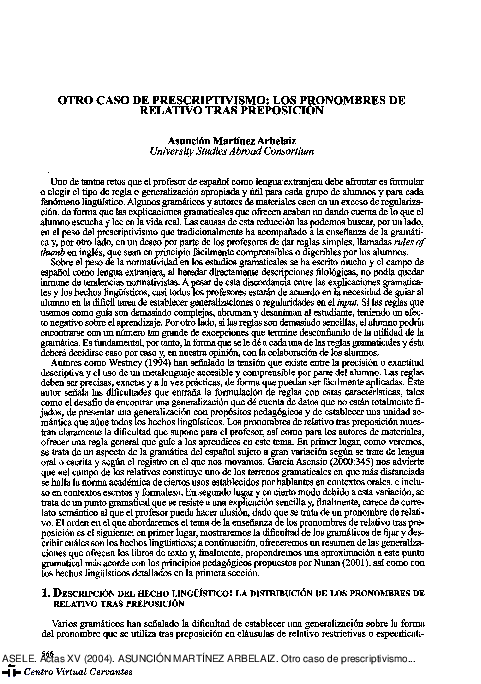 (PDF) Otro caso de prescriptivismo: los pronombres de relativo tras ...