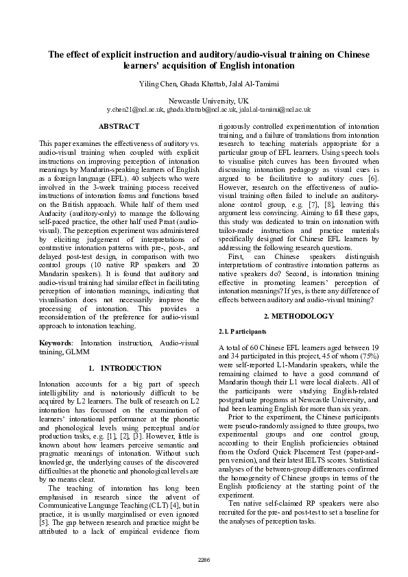 (PDF) The effect of explicit instruction and auditory/audio-visual ...