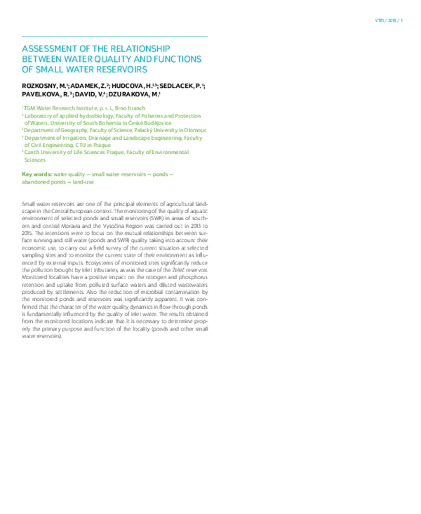 (PDF) Assessment of the relationship between water quality and ...