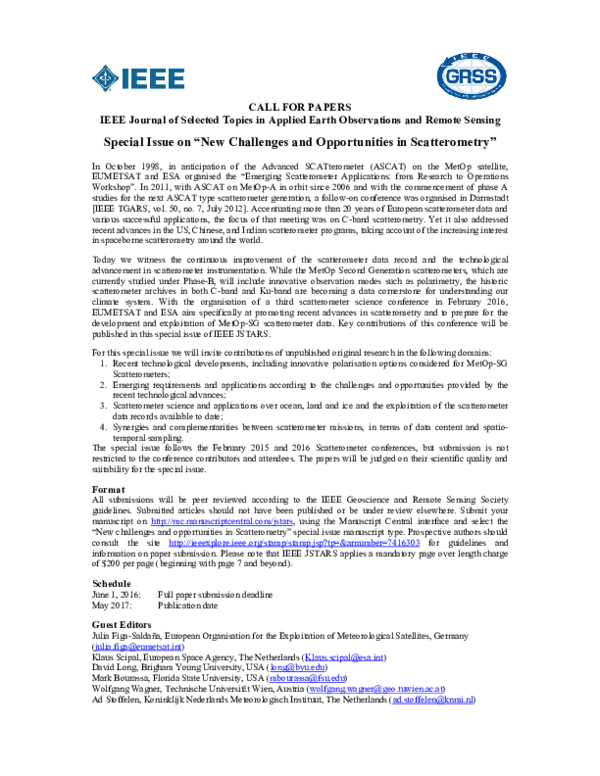 (PDF) Foreword to the Special Issue on “New Challenges and ...