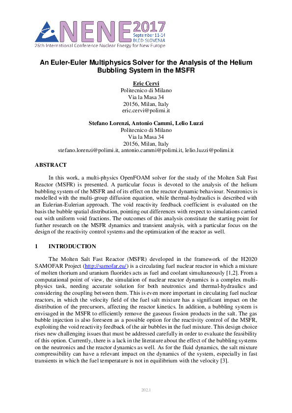 (PDF) An Euler-Euler Multiphysics Solver for the Analysis of the Helium ...