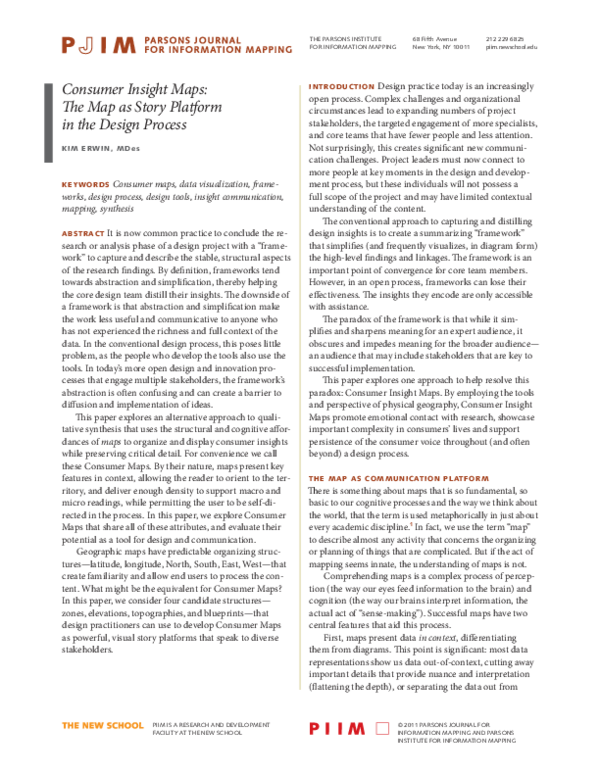 (PDF) Consumer insight maps: the map as story platform in the design ...