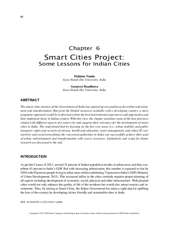 (PDF) Smart Cities Project