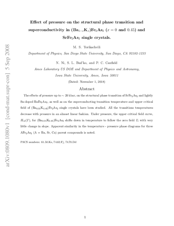 (PDF) Effect of pressure on the structural phase transition and ...