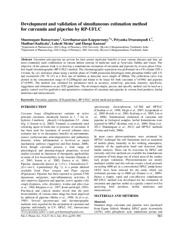 (PDF) Development and validation of simultaneous estimation method for ...
