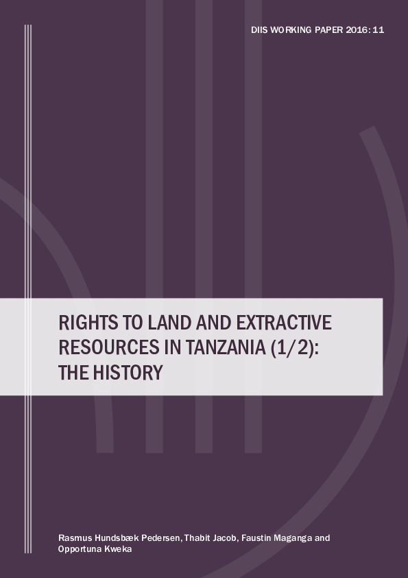 (PDF) Rights to Land and Extractive Resources in Tanzania (1/2): The ...