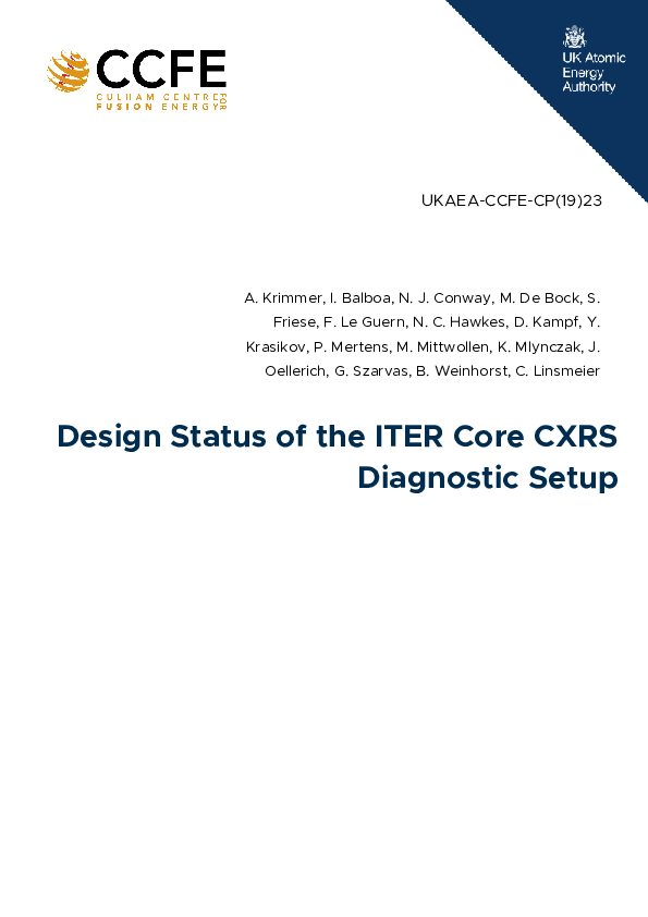 (PDF) Design Status of the ITER Core CXRS