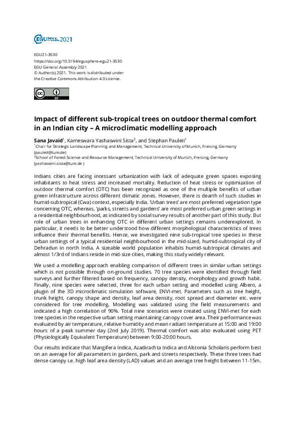 (PDF) Impact of different sub-tropical trees on outdoor thermal comfort ...