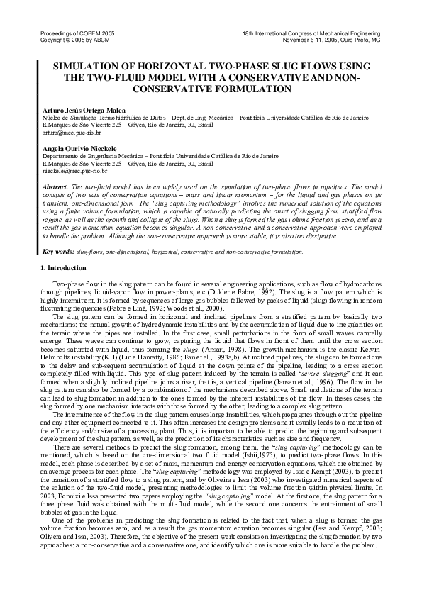Pdf Simulation Of Horizontal Two Phase Slug Flows Using The Two Fluid Pdf Simulation Of Horizontal Two Phase Slug Flows Using The Two Fluid