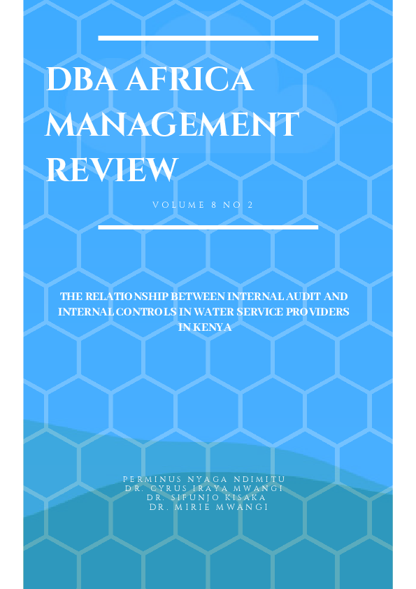 (PDF) The Relationship Between Internal Audit and Internal Controls in