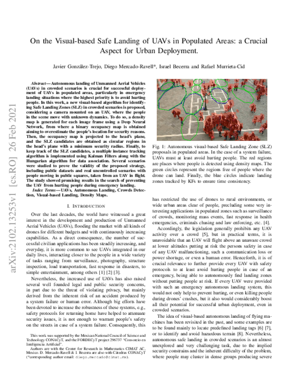 (PDF) On the Visual-Based Safe Landing of UAVs in Populated Areas: A ...