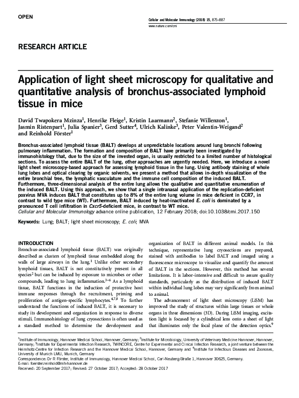 (PDF) Application of light sheet microscopy for qualitative and ...