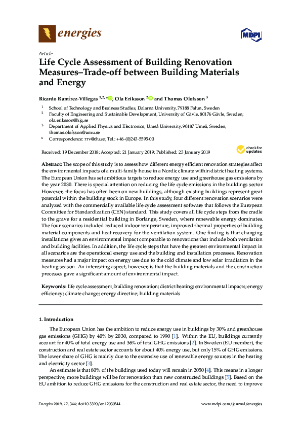 (PDF) Life Cycle Assessment of Building Renovation Measures–Trade-off ...