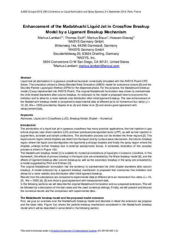 (PDF) Enhancement of the Madabhushi Liquid Jet in Crossflow Breakup ...