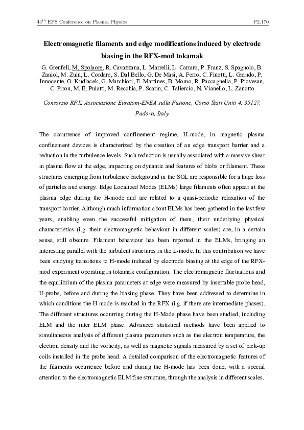 (PDF) Electromagnetic filaments and edge modifications induced by ...