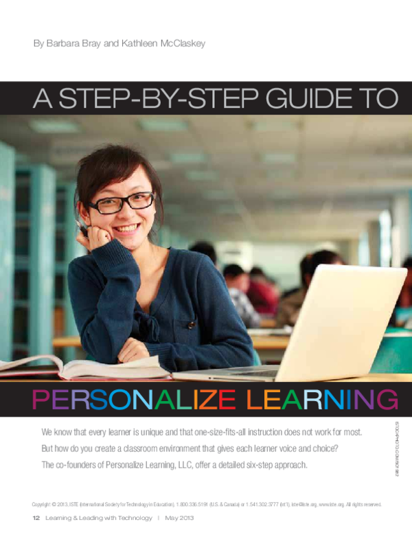 (PDF) A Step-by-Step Guide to Personalize Learning