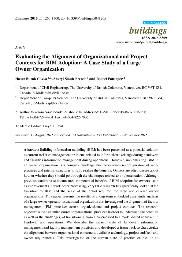 (PDF) Evaluating the Alignment of Organizational and Project Contexts ...