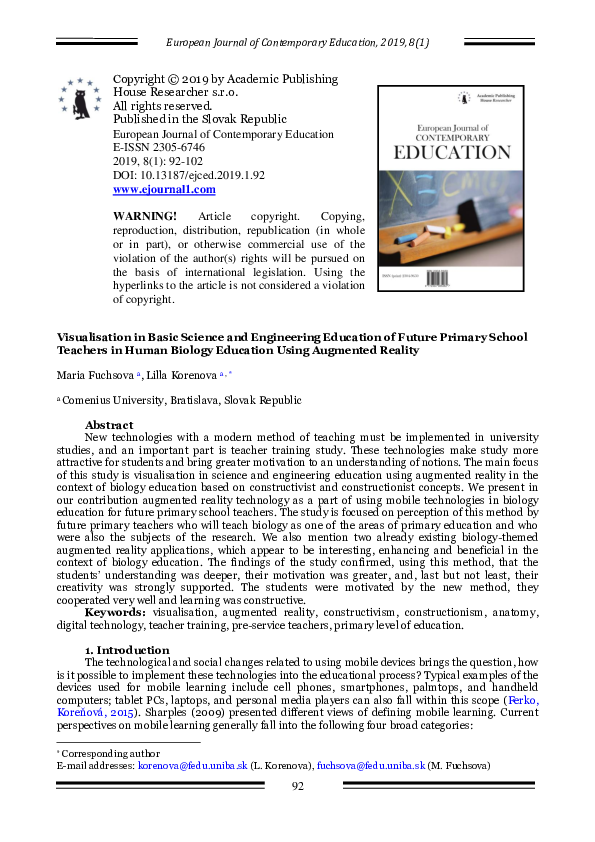 (PDF) Visualisation in Basic Science and Engineering Education of ...