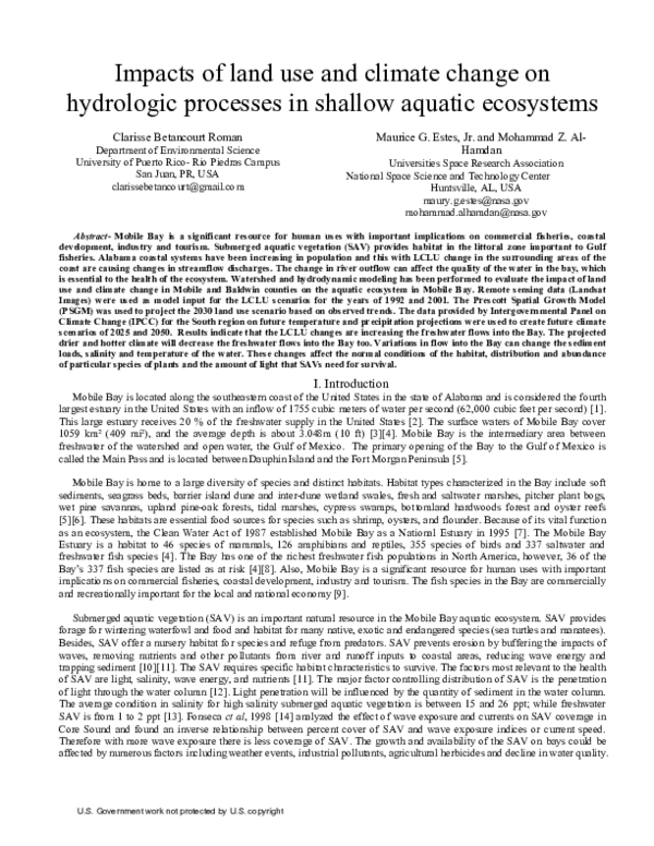 (PDF) Impacts of land use and climate change on hydrologic processes in ...