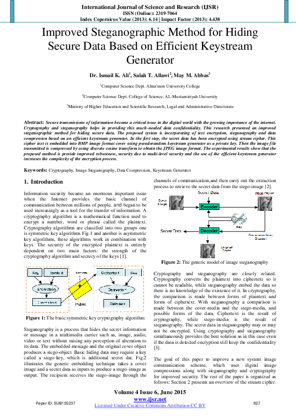(PDF) Improved Steganographic Method for Hiding Secure Data Based on ...