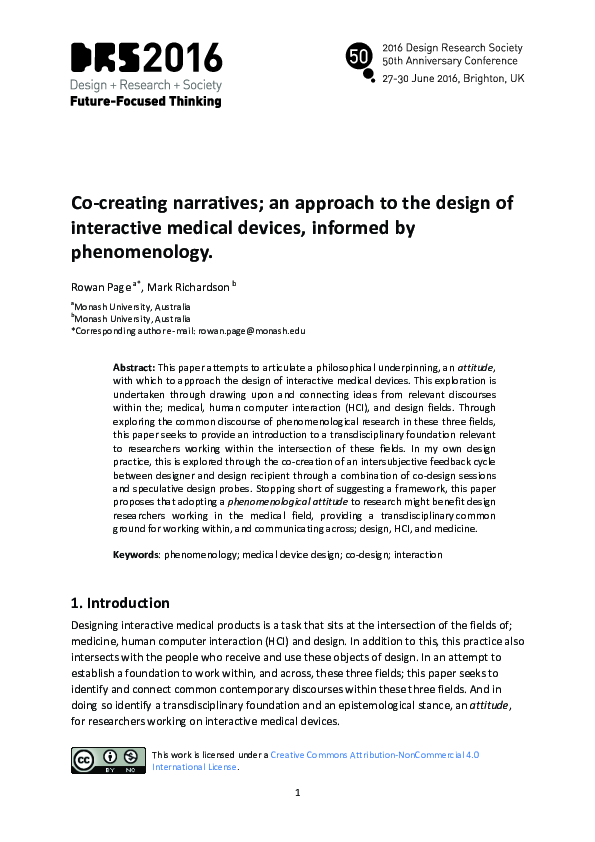 (PDF) Co-creating narratives: an approach to the design of interactive ...