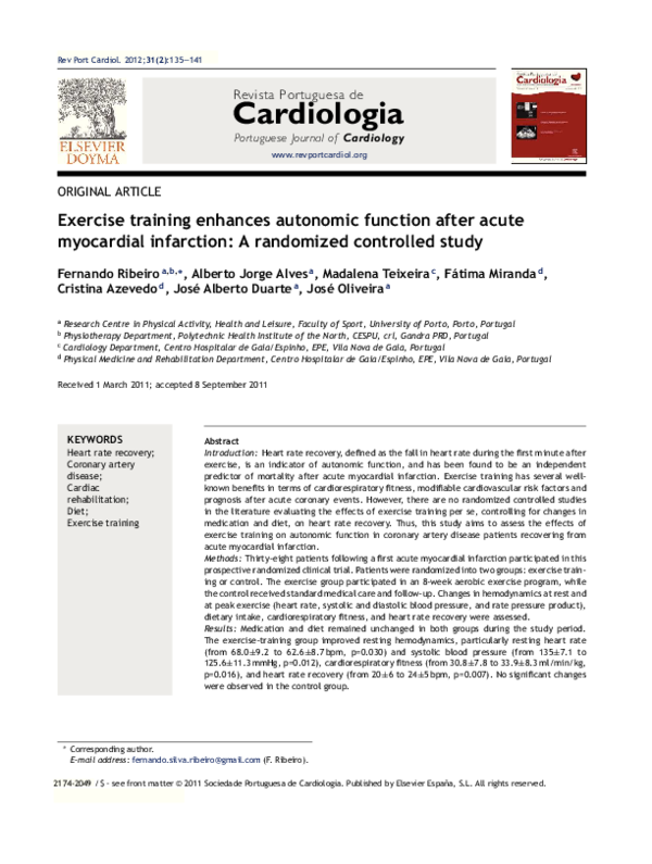 (PDF) Exercise training enhances autonomic function after acute ...