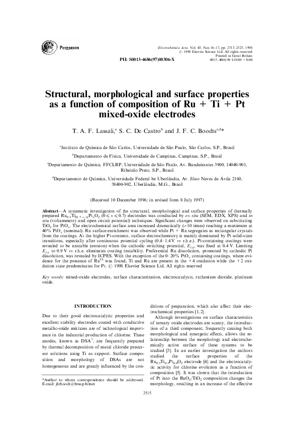 (PDF) Structural, morphological and surface properties as a function of ...