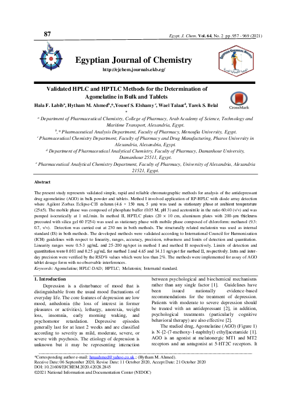 (PDF) Validated HPLC and HPTLC Methods for the Determination of ...