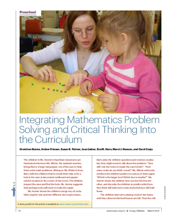 (PDF) Integrating Mathematics Problem Solving and Critical Thinking ...