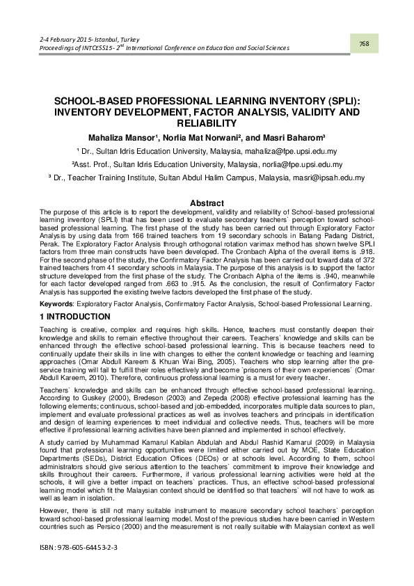  PDF School Based Professional Learning Inventory Spli Inventory 