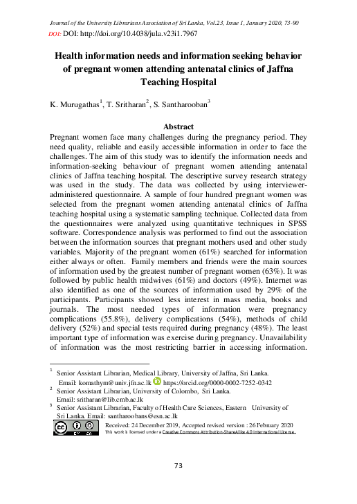 (PDF) Health information needs and information seeking behavior of ...