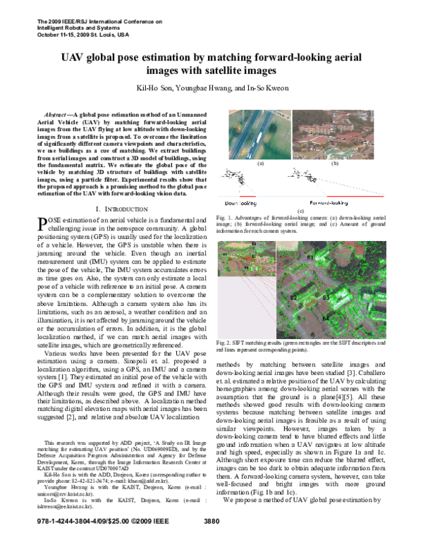 (PDF) UAV global pose estimation by matching forward-looking aerial ...
