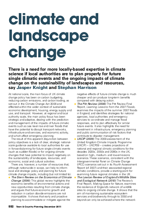 (PDF) Climate and landscape change