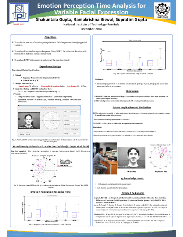 (PDF) Emotion Perception Time Analysis for Variable Facial Expression