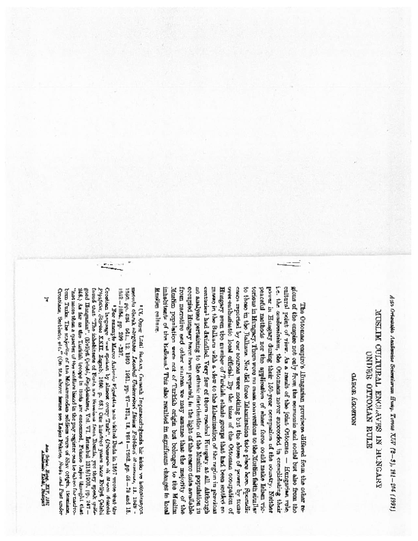 (PDF) Muslim Cultural Enclaves in Hungary under Ottoman Rule Gabor