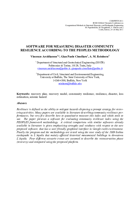 (PDF) A software for measuring disaster community resilience according ...