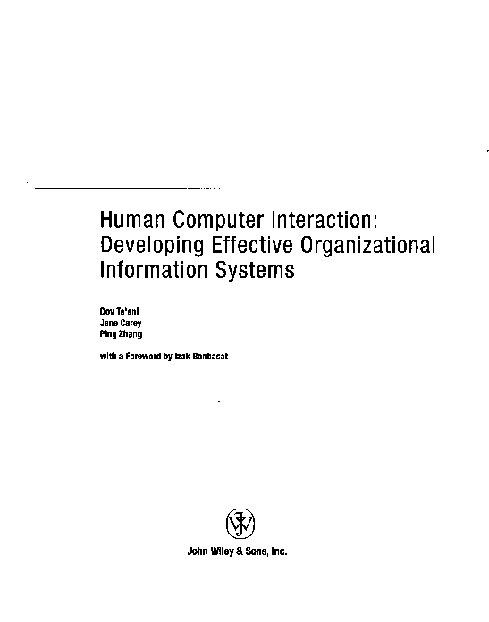 (PDF) Human-Computer Interaction: Developing Effective Organizational ...