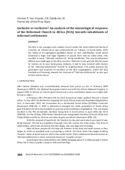 (PDF) Inclusive or exclusive? An analysis of the missiological response ...