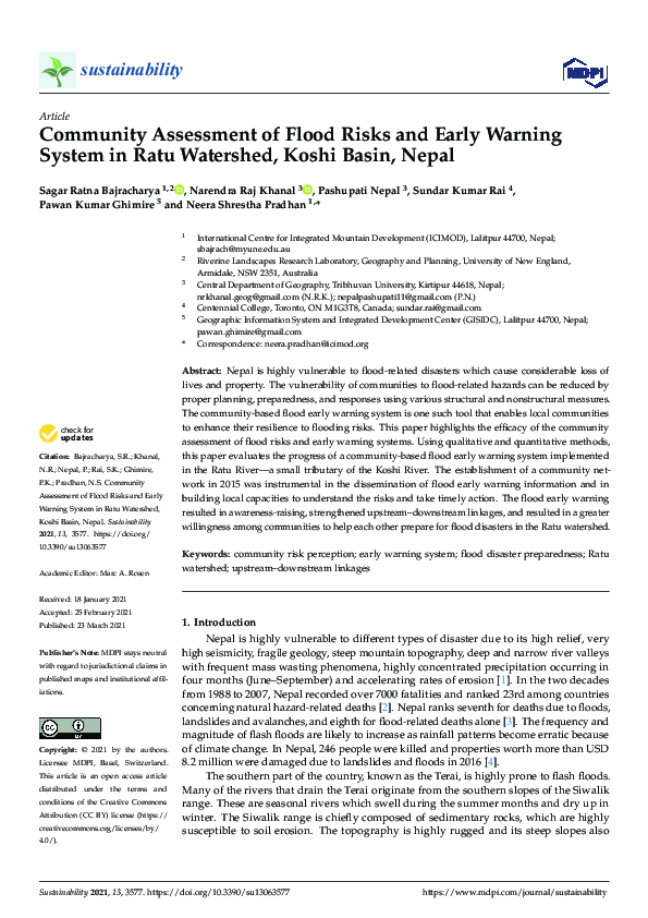 (PDF) Community Assessment of Flood Risks and Early Warning System in ...