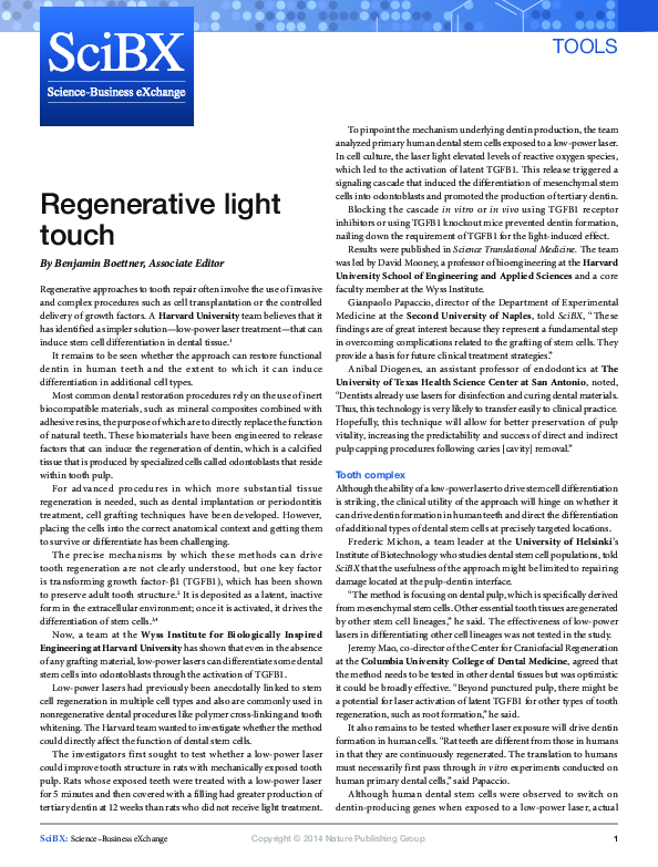 (PDF) Regenerative light touch
