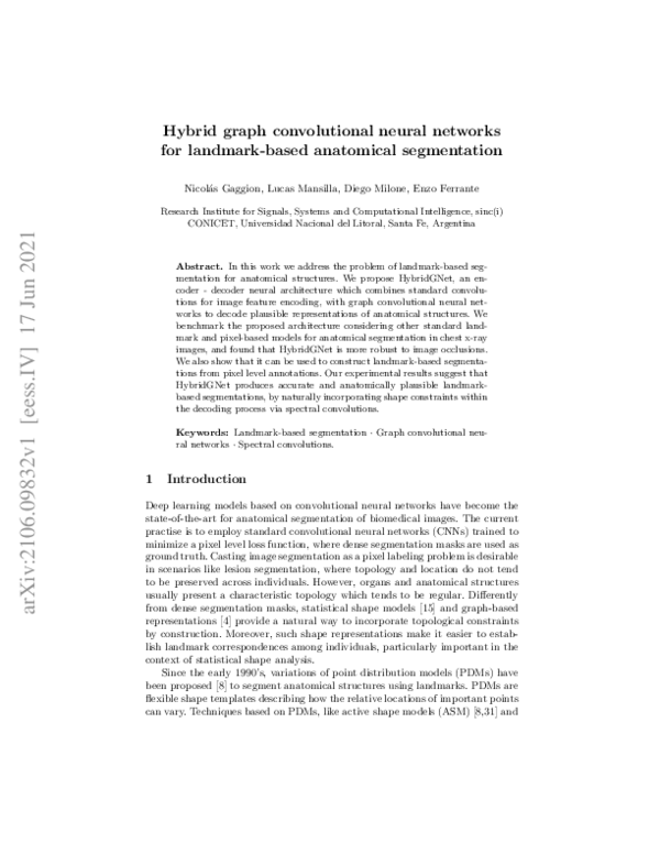 (PDF) Hybrid Graph Convolutional Neural Networks for Landmark-Based ...