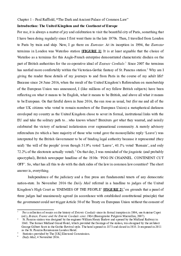 (DOC) The dark and ancient palace of Common Law