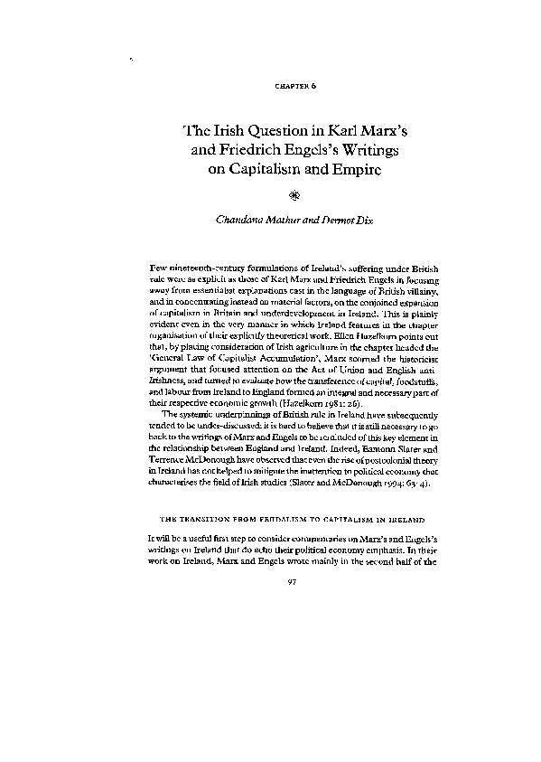 (PDF) The Irish Question in Karl Marx'sand Friedrich Engels's ...