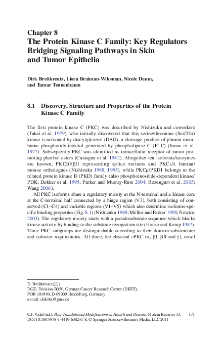 (PDF) The Protein Kinase C Family: Key Regulators Bridging Signaling ...