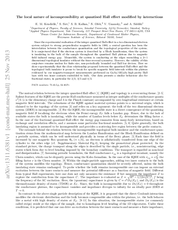 (PDF) The local nature of incompressibility at quantised Hall effect ...